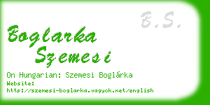 boglarka szemesi business card